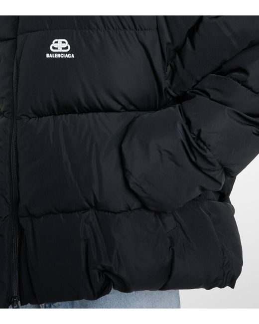Balenciaga Black Wattierte Jacke C-Shape