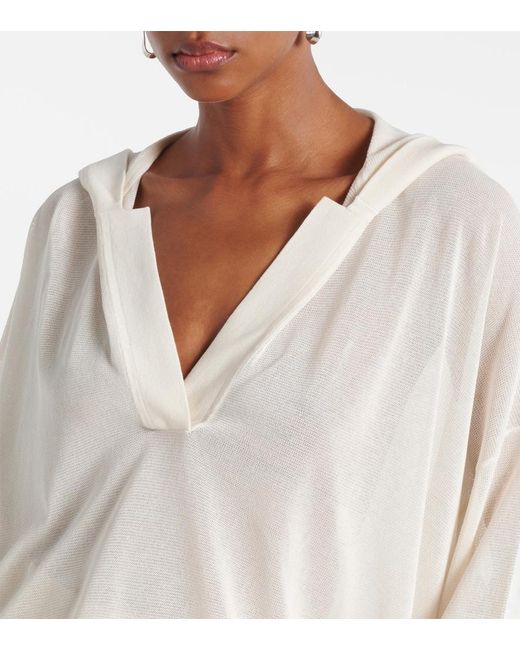 Max Mara White Didy Knitted Cotton-Blend Shirt