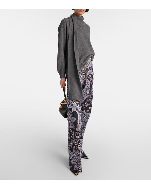 Etro Gray Cashmere Sweater