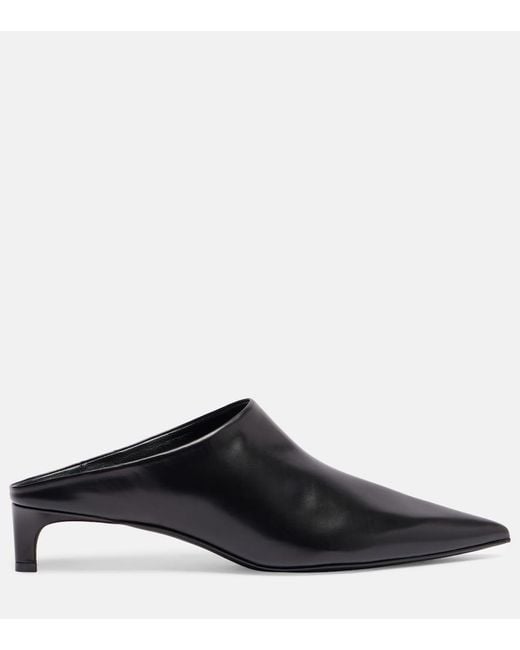 Jil Sander Black Mules Aus Leder