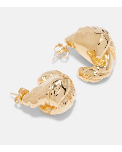 Bottega Veneta Metallic 18Kt-Plated Sterling Earrings