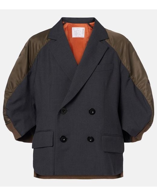 Sacai Black Paneled Jacket
