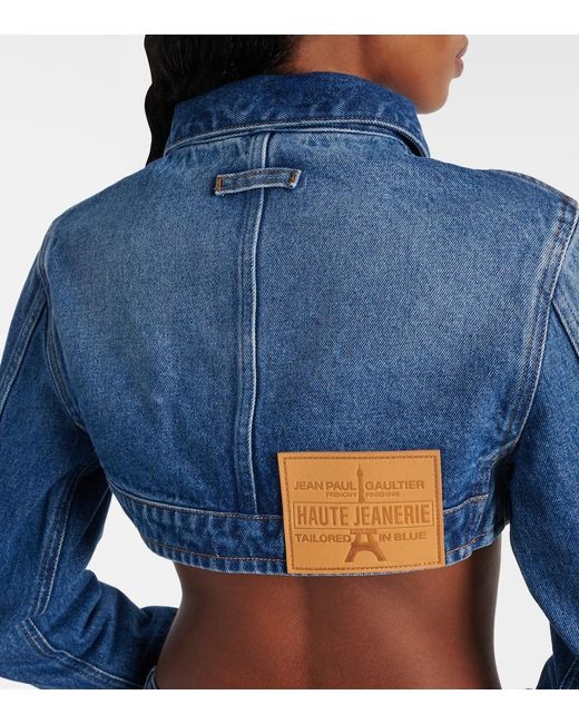 Jean Paul Gaultier Blue Cropped Denim Jacket