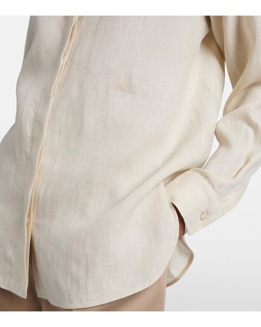 Max Mara Natural Falasco Linen Shirt