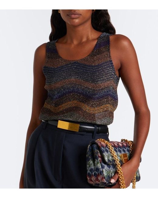 Missoni Gray Wave Lame Top