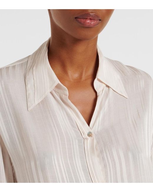 Vince White Striped Shirt