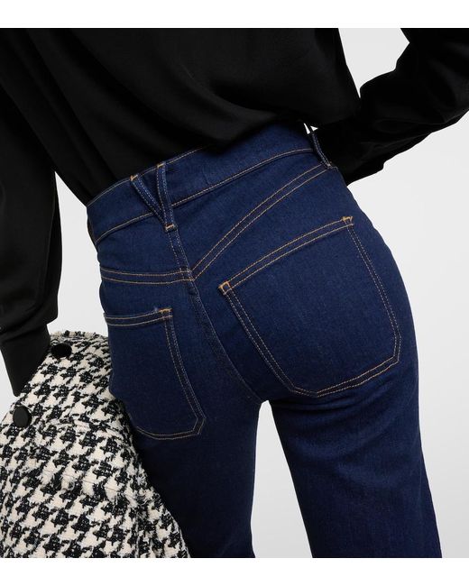 Veronica Beard Blue Carson Cropped Flared Jeans