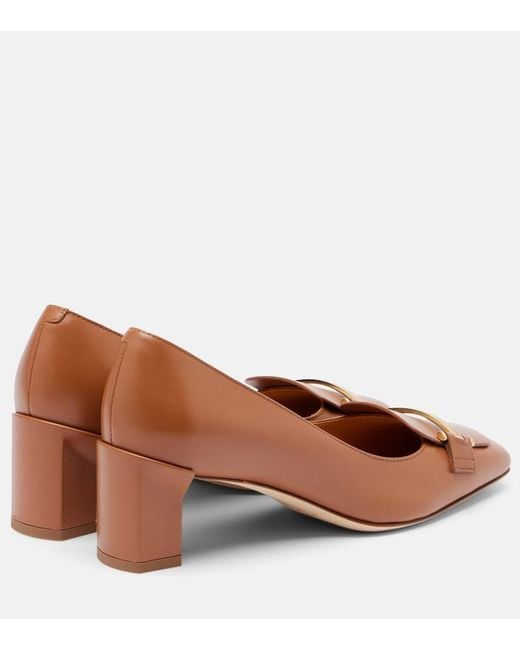Tod's Brown Barretta 50 Leather Pumps