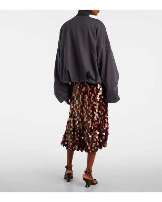 Dries Van Noten Blue Jacke Aus Baumwoll-Jersey