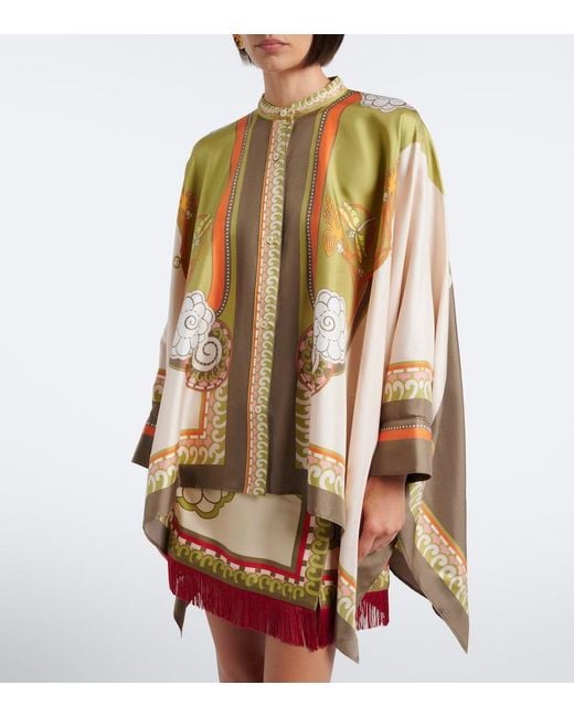 LaDoubleJ Metallic Foulard Printed Silk Twill Shirt