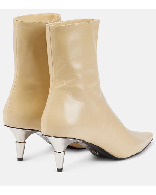 Proenza Schouler Natural Spike Leather Ankle Boots