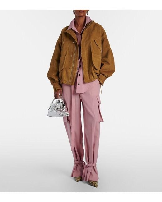 The Attico Metallic La Passeggiata Mini Leather Top-Handle Bag