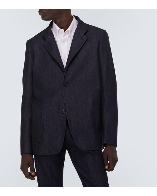 Chaqueta Spagna De Algodon Y Cachemir Loro Piana de hombre de color Blue