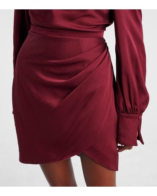 Jonathan Simkhai Red Cameron Satin Minidress