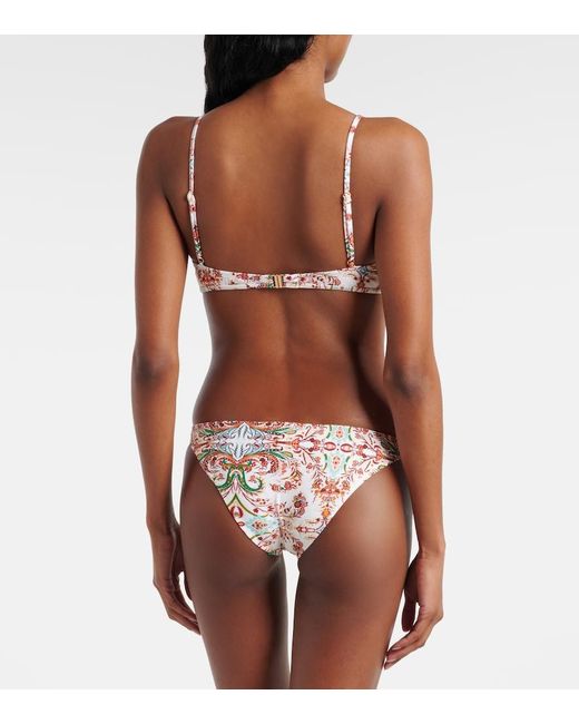 Melissa Odabash Natural Bedrucktes Bikini-Oberteil Greece