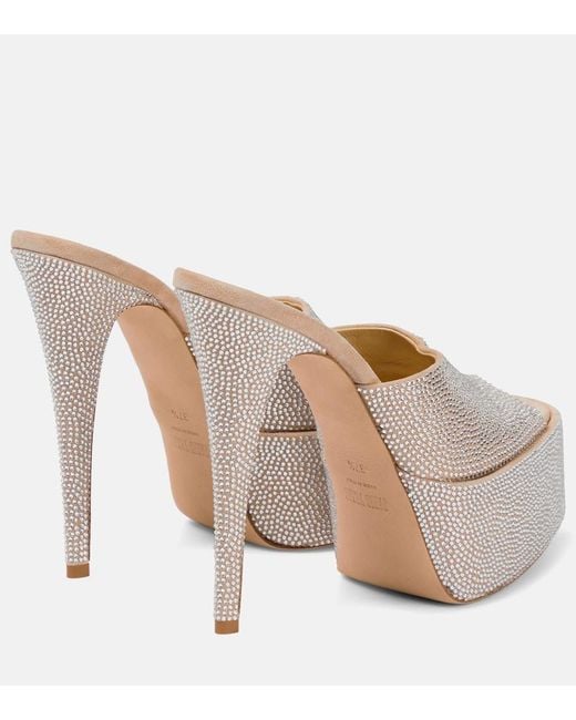 Paris Texas White Holly Marina Embellished Suede Sandals