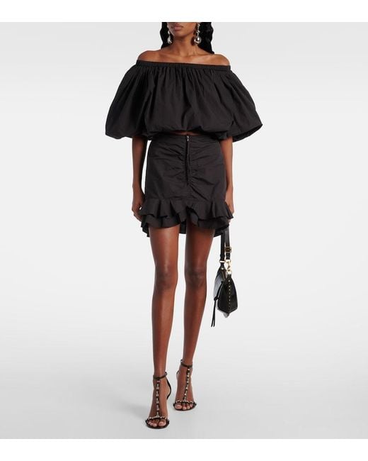 Isabel Marant Black Breenea Mini Skirt With Zip