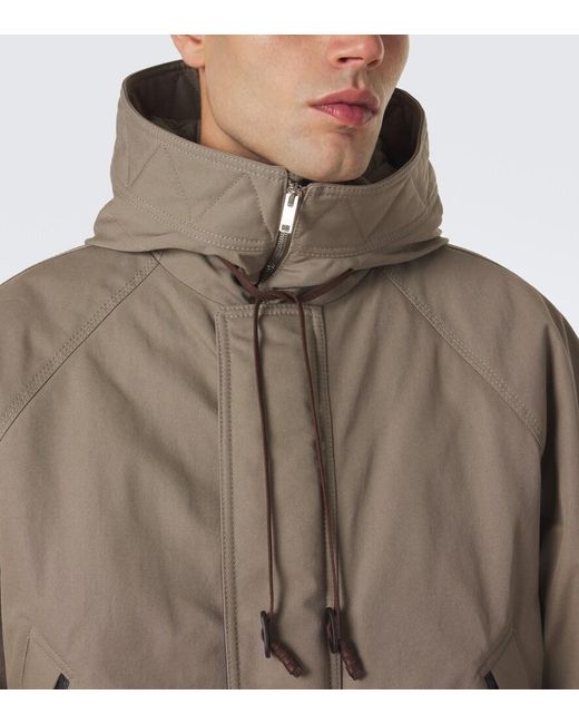 Bottega Veneta Natural Leather-Trimmed Cotton Canvas Jacket for men