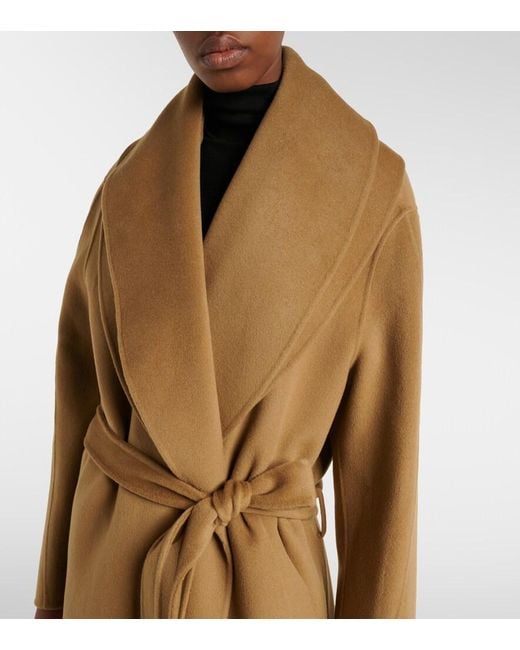 Rohe Natural Scarf-Detail Wool And Cashmere Wrap Coat