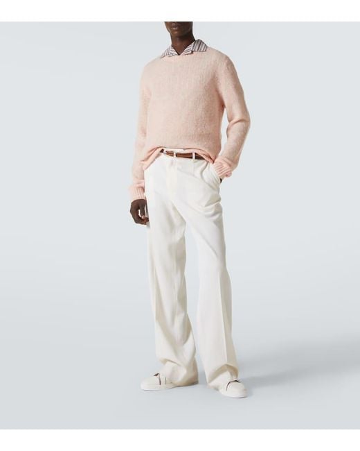 Christian Louboutin White Fun Louis Junior Leather Sneakers for men