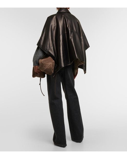Brunello Cucinelli Black Leather Overshirt