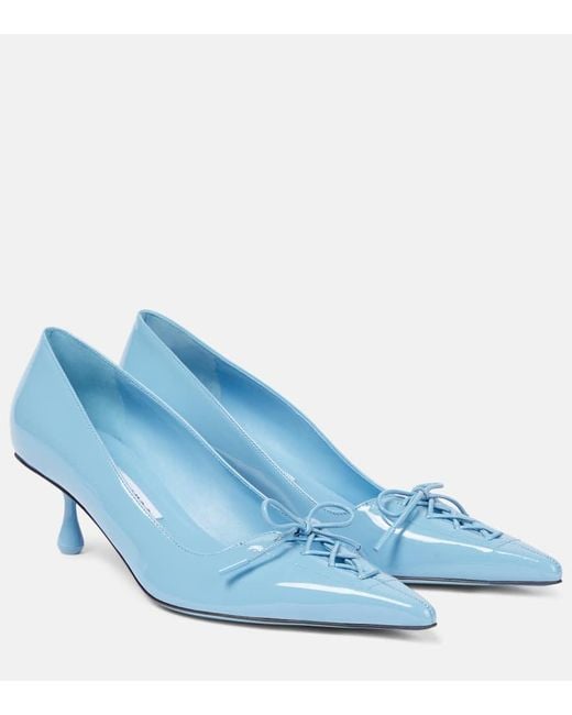 Jimmy Choo Women's Blue Scarlett 50 Patent Leather Pumps