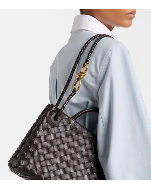 Bottega Veneta Black Andiamo Small Leather Tote Bag