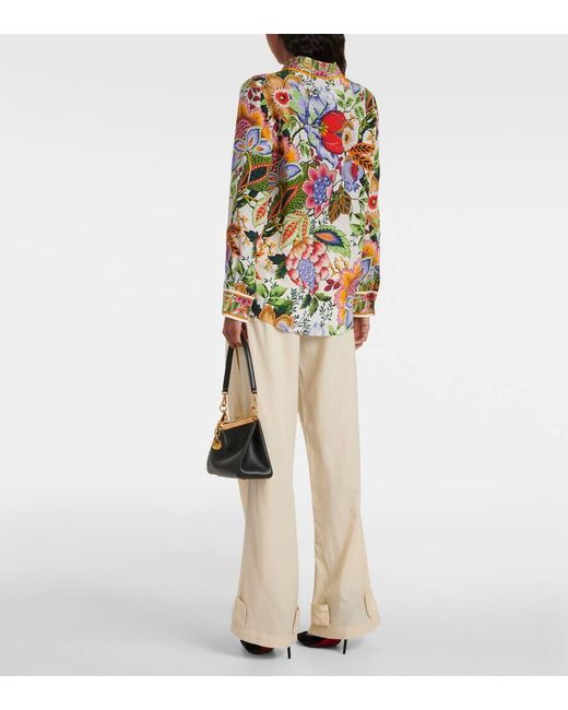 Etro Multicolor Printed Silk Shirt