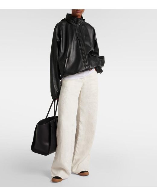 The Row Black Canvas Sneakers