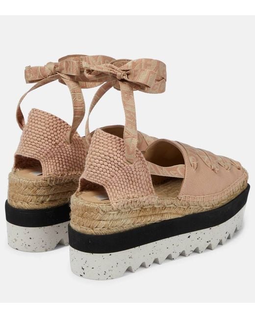 Stella McCartney Brown Gaia Platform Espadrilles