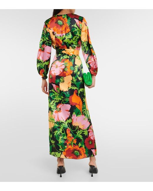 Vestido largo Penny de saten floral LaDoubleJ de color Multicolor