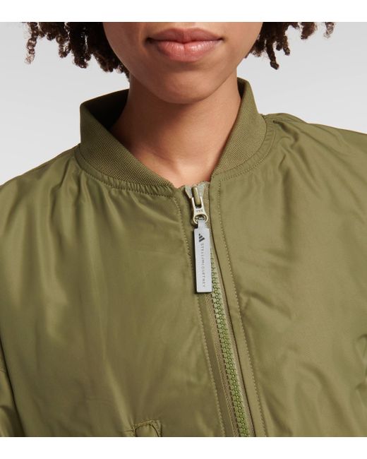 Adidas By Stella McCartney Green Truecasuals Relaxed-fit Recycled-polyester Jacket