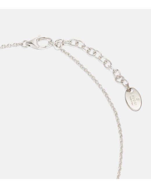Gucci Metallic Interlocking G Embellished Pendant Necklace