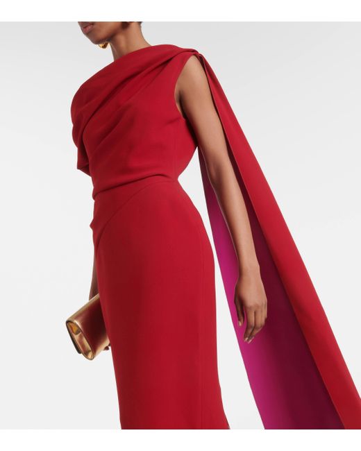 Robe longue Maite asymetrique Roksanda en coloris Red