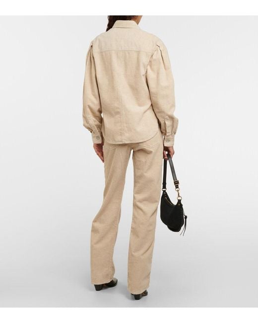 Isabel Marant Natural Renata Corduroy Shirt Jacket
