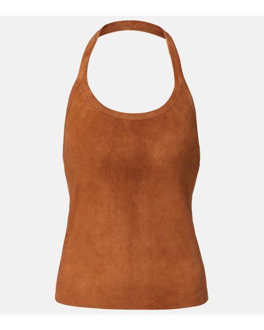 Stouls Brown Cherry Suede Minidress