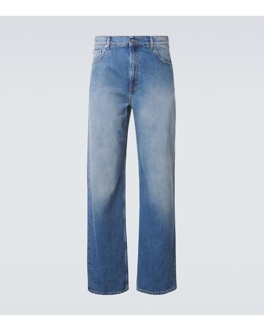 Calvin Klein Blue Faded Straight Jeans for men