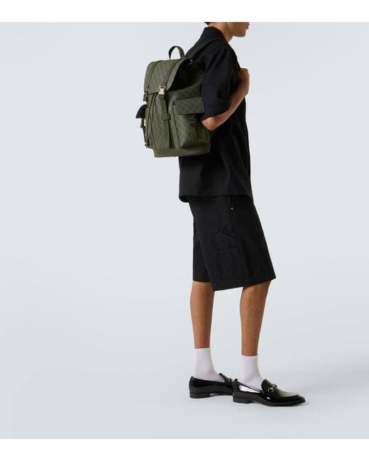 Sac A Dos Gg Canvas Large Gucci pour homme en coloris Green