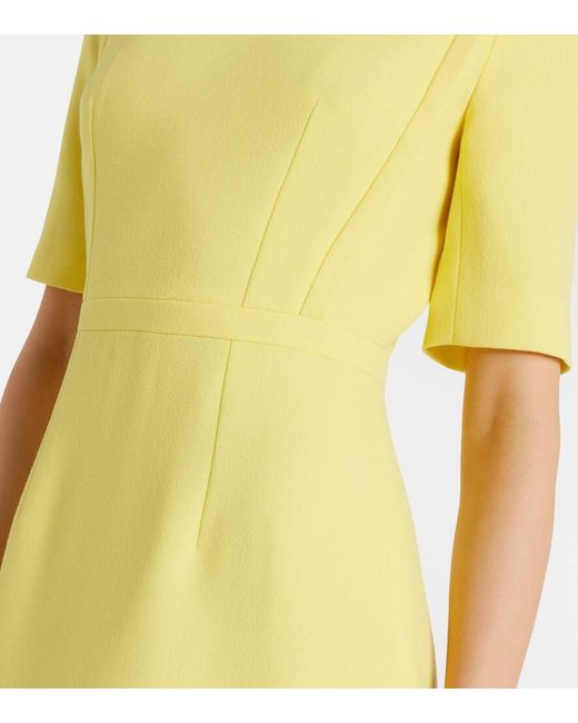 Emilia Wickstead Yellow Valletta Wool Crepe Midi Dress