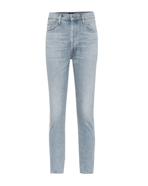 slim high rise jeans