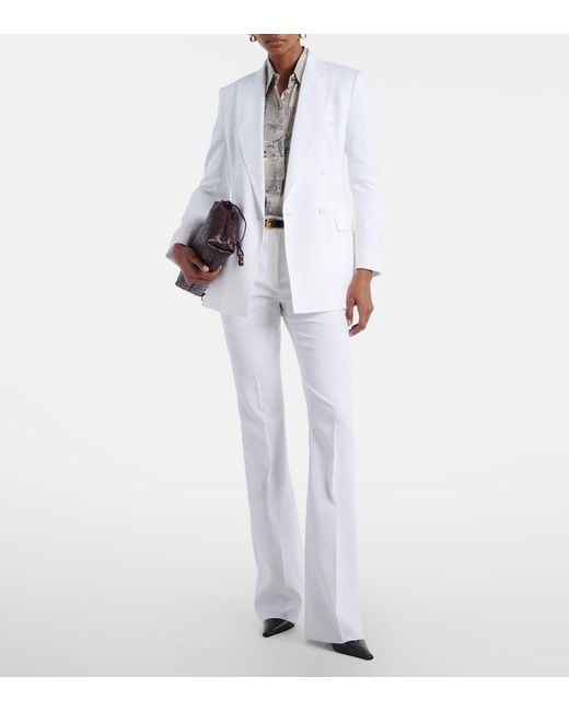 Max Mara White Pagella Cotton Blazer