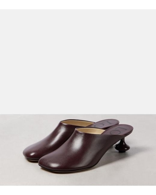 Loewe Brown Toy 45 Leather Mules