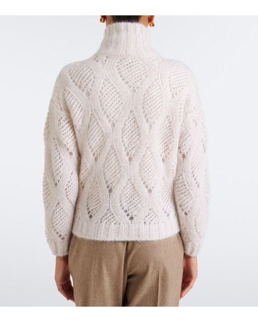 Eleventy Pink Mohair And Silk Zip-Up Cardigan
