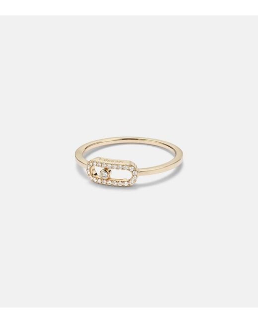 Messika White Move Uno 18Kt Ring With Diamonds