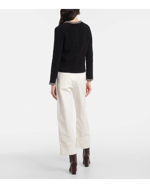 Max Mara Black Zenobia Cotton Cardigan