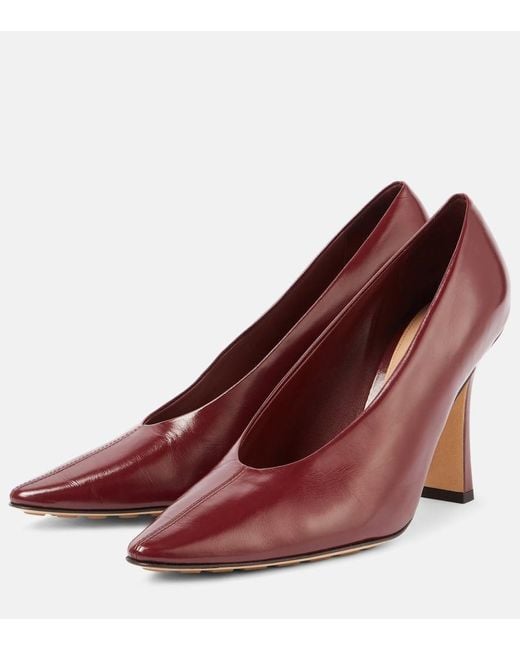 Bottega Veneta Red Sofia 90 Leather Pumps