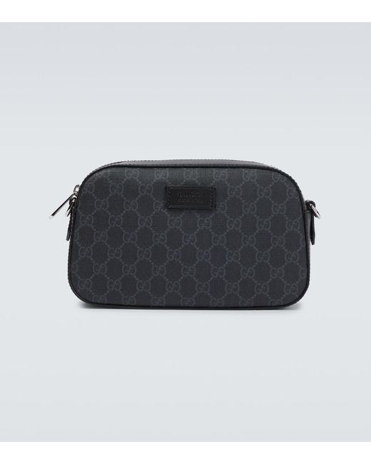 Gucci GG Supreme Canvas Camera Bag in Black for Men | Lyst