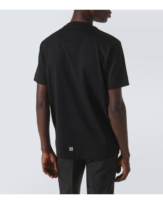 Camiseta de jersey de algodon con logo Givenchy de hombre de color Black