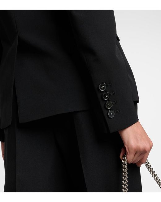 Stella McCartney Black Single-Breasted Wool Blend Blazer