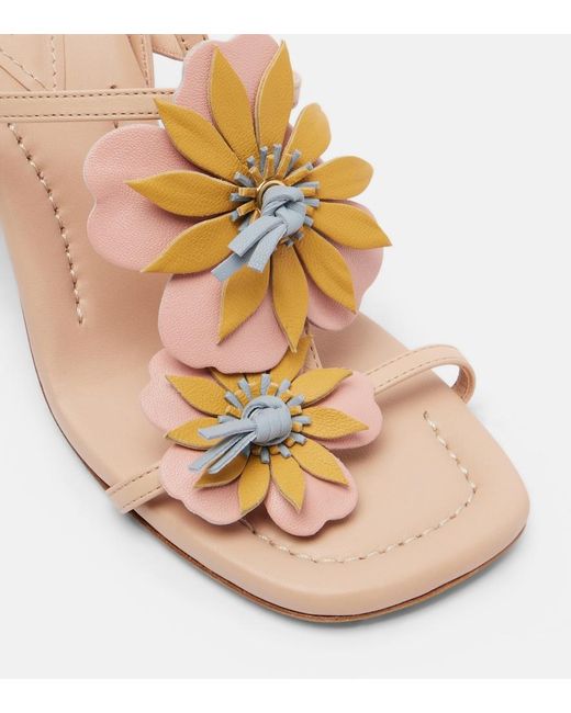 Zimmermann Natural Lilia 85 Leather Sandals